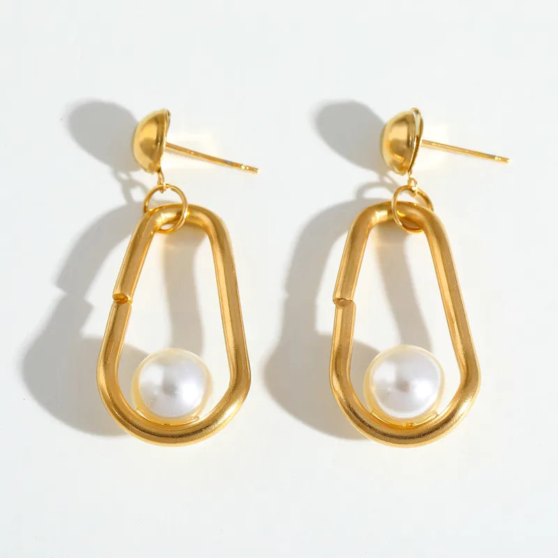 Pearl Orbit Drop Earrings