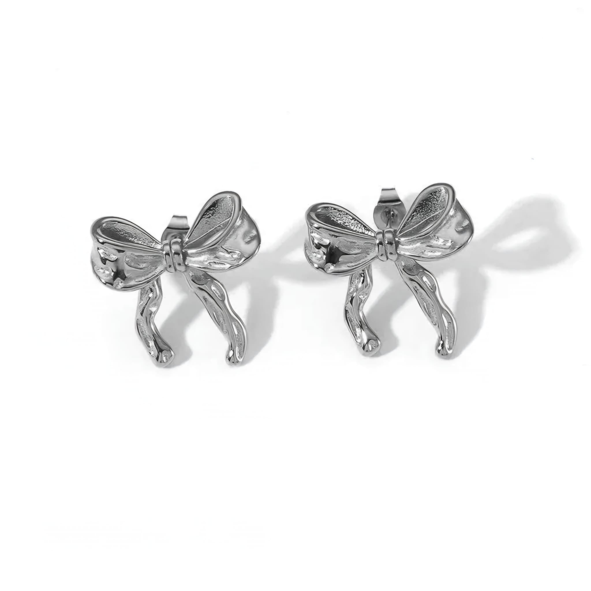 Hammered Bow Earring