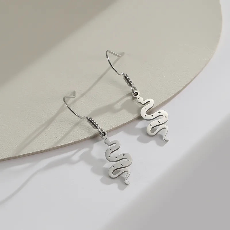 Snake Bullet Back Drop Earring