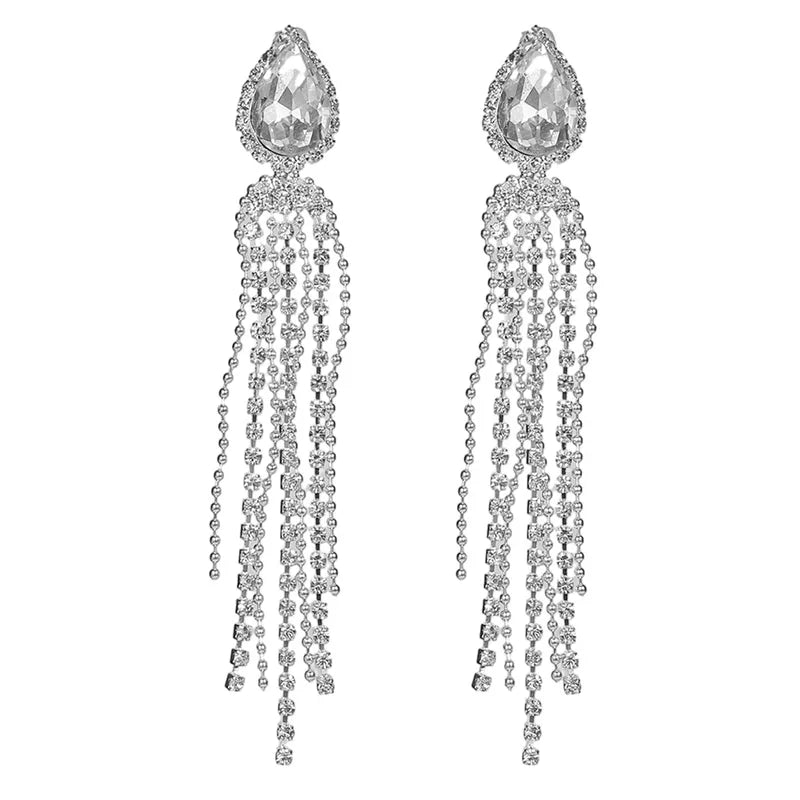 Crystal Rainfall Drop Earrings