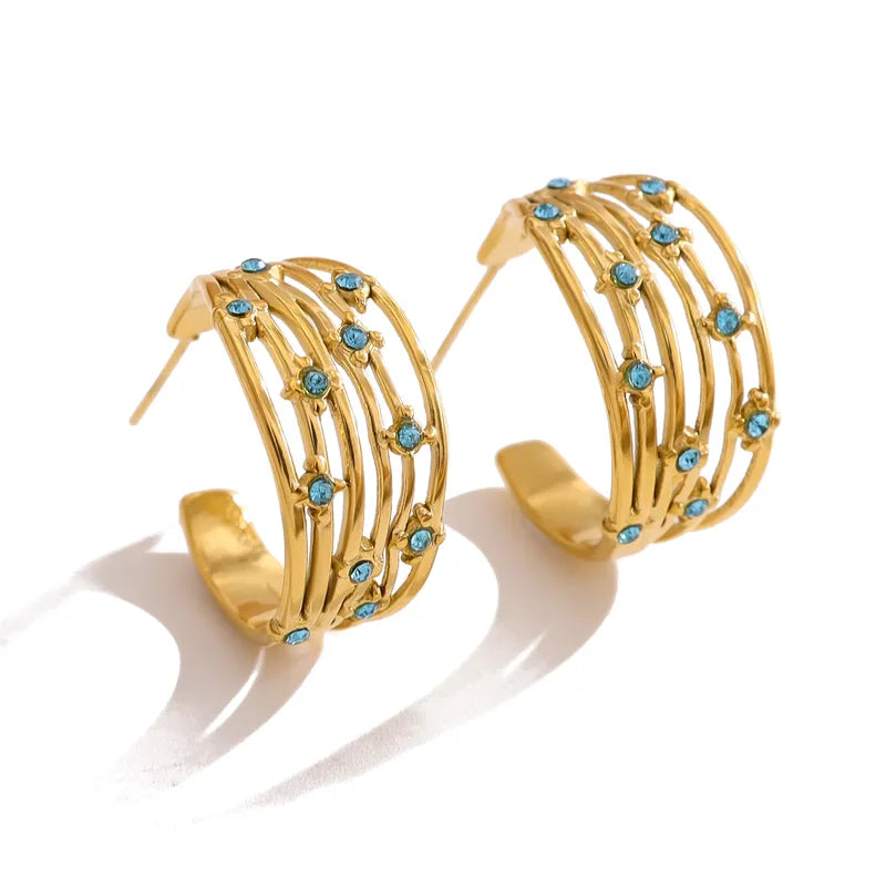 Daisy Drape Hoop Earring
