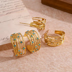 Daisy Drape Hoop Earring