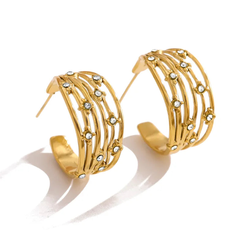 Daisy Drape Hoop Earring