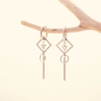 Round Rhombus Rectangle Drop Earrings