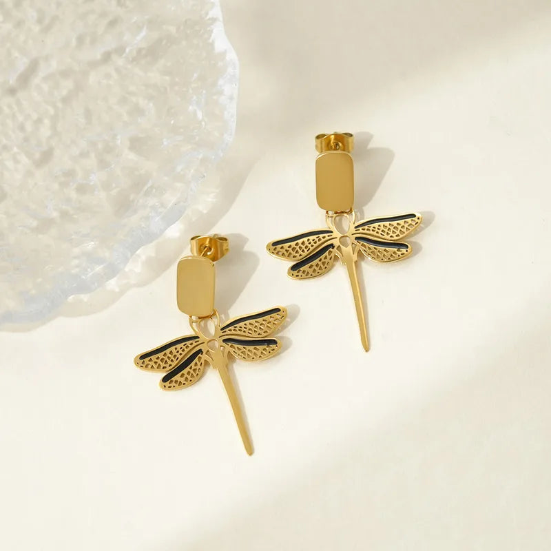 Dragonfly Drop Earrings