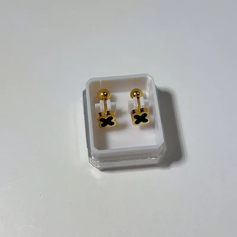 Crossed Charm Stud