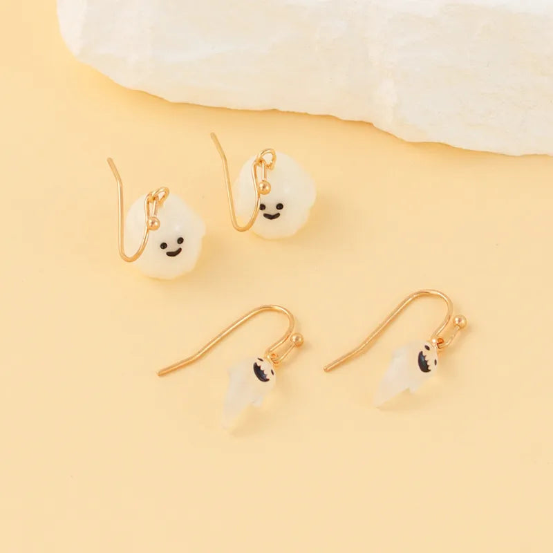 Halloween Funny Ghost Resin Drop Earring