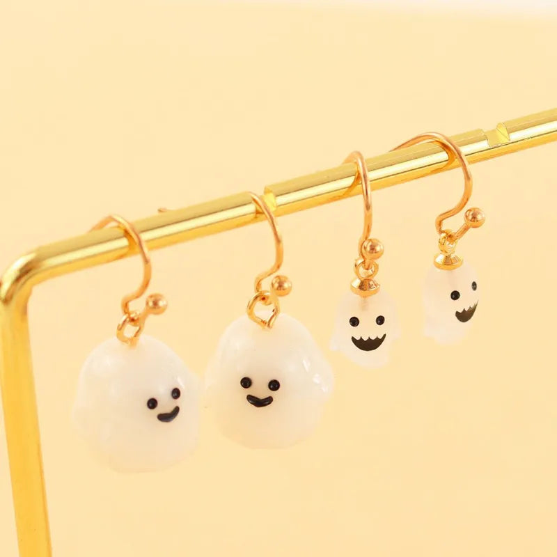 Halloween Funny Ghost Resin Drop Earring