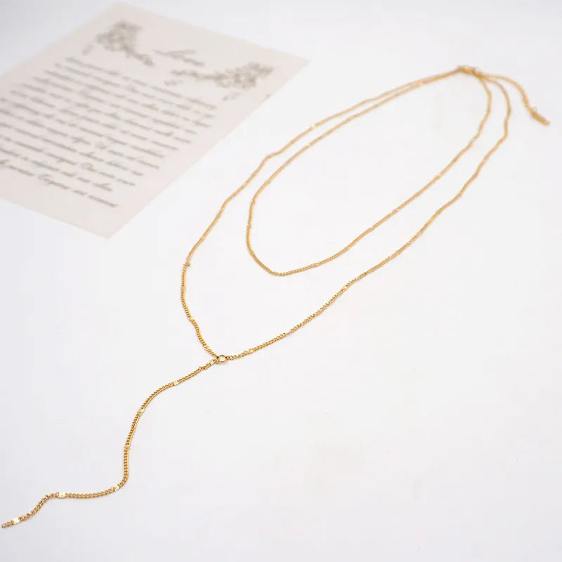Simple Classic Double Layered Necklace