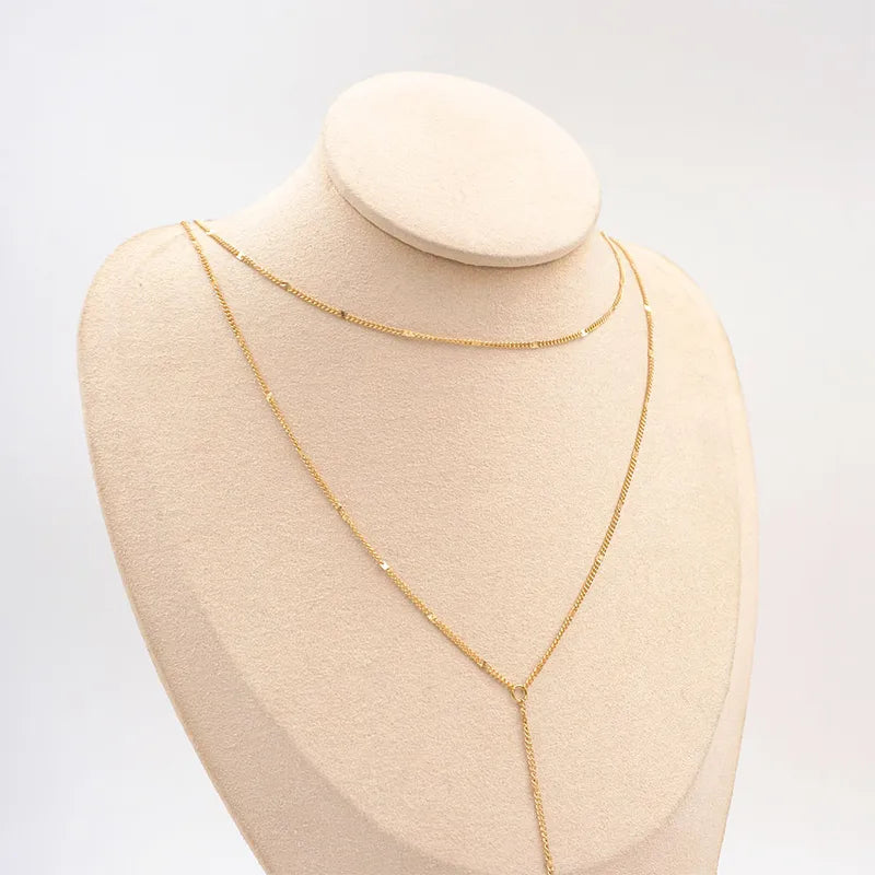 Simple Classic Double Layered Necklace