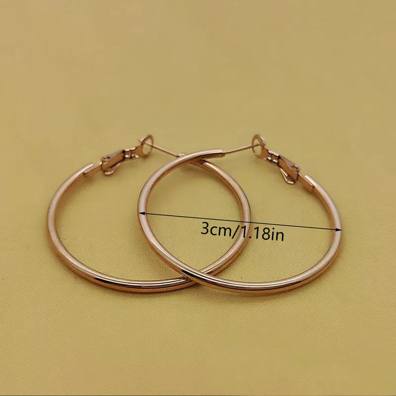 Basic Simple Classic Style Round Earring