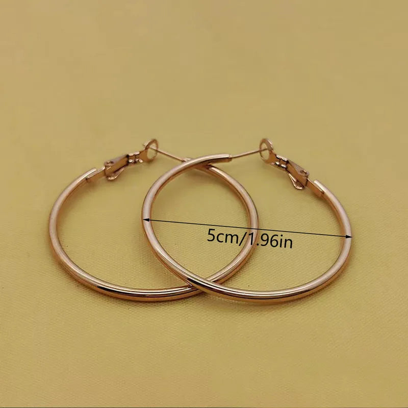 Basic Simple Classic Style Round Earring