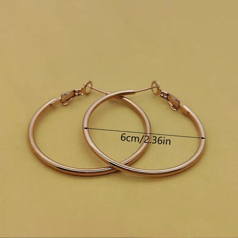 Basic Simple Classic Style Round Earring
