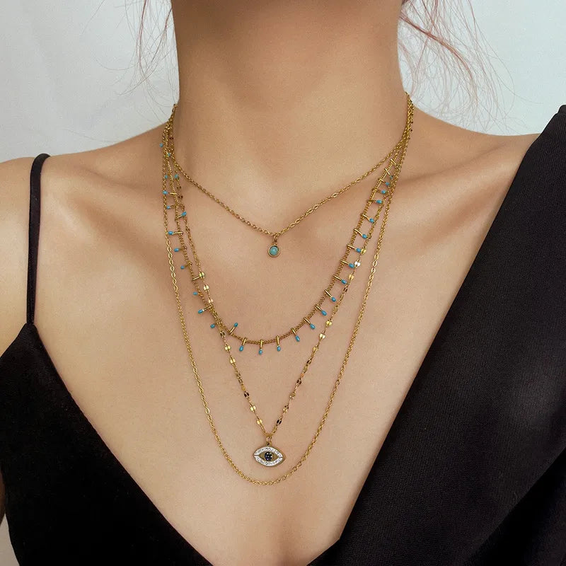 Eye Rhinestones Necklace