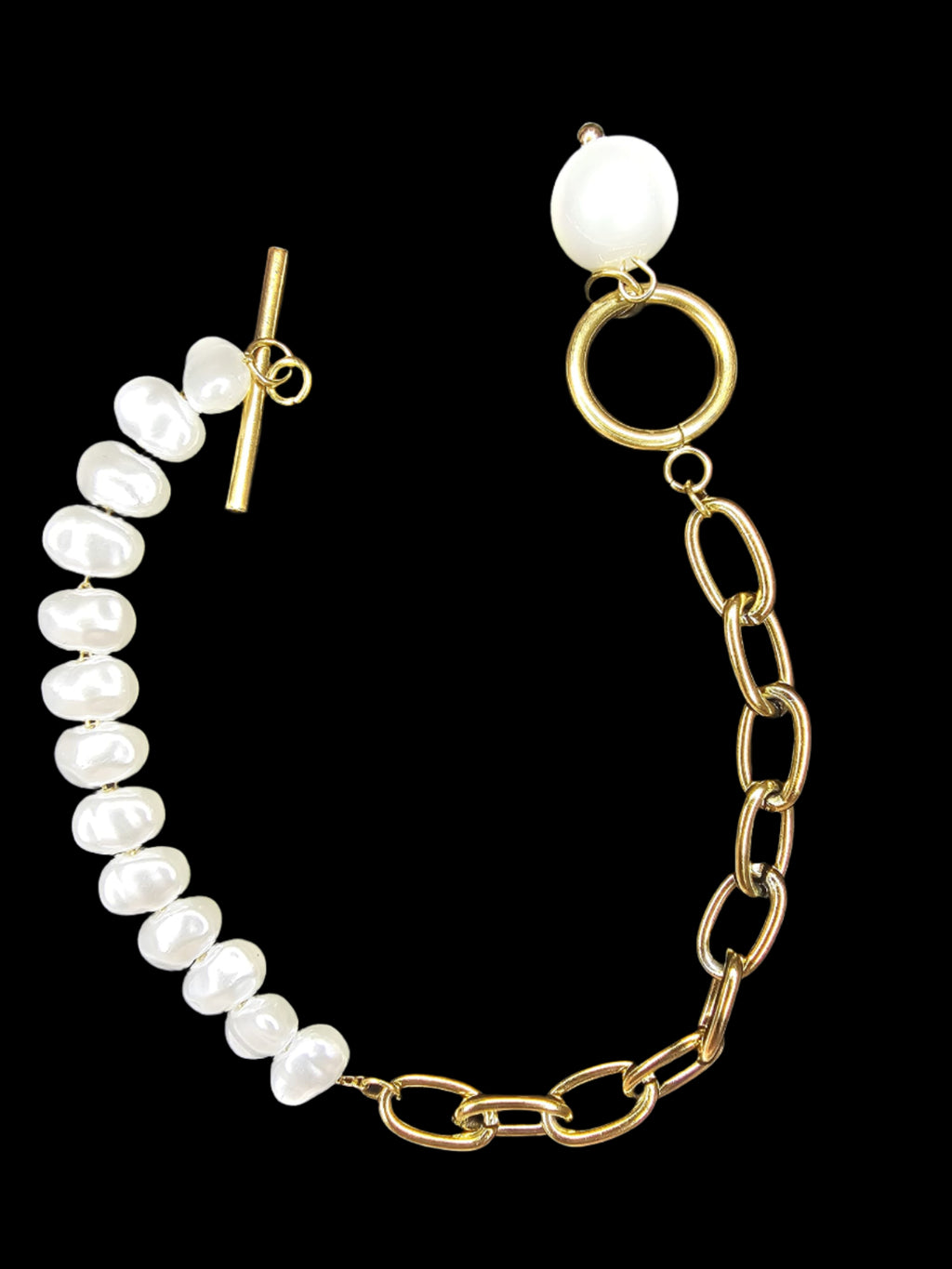 Buckle Pearl Chain Gold