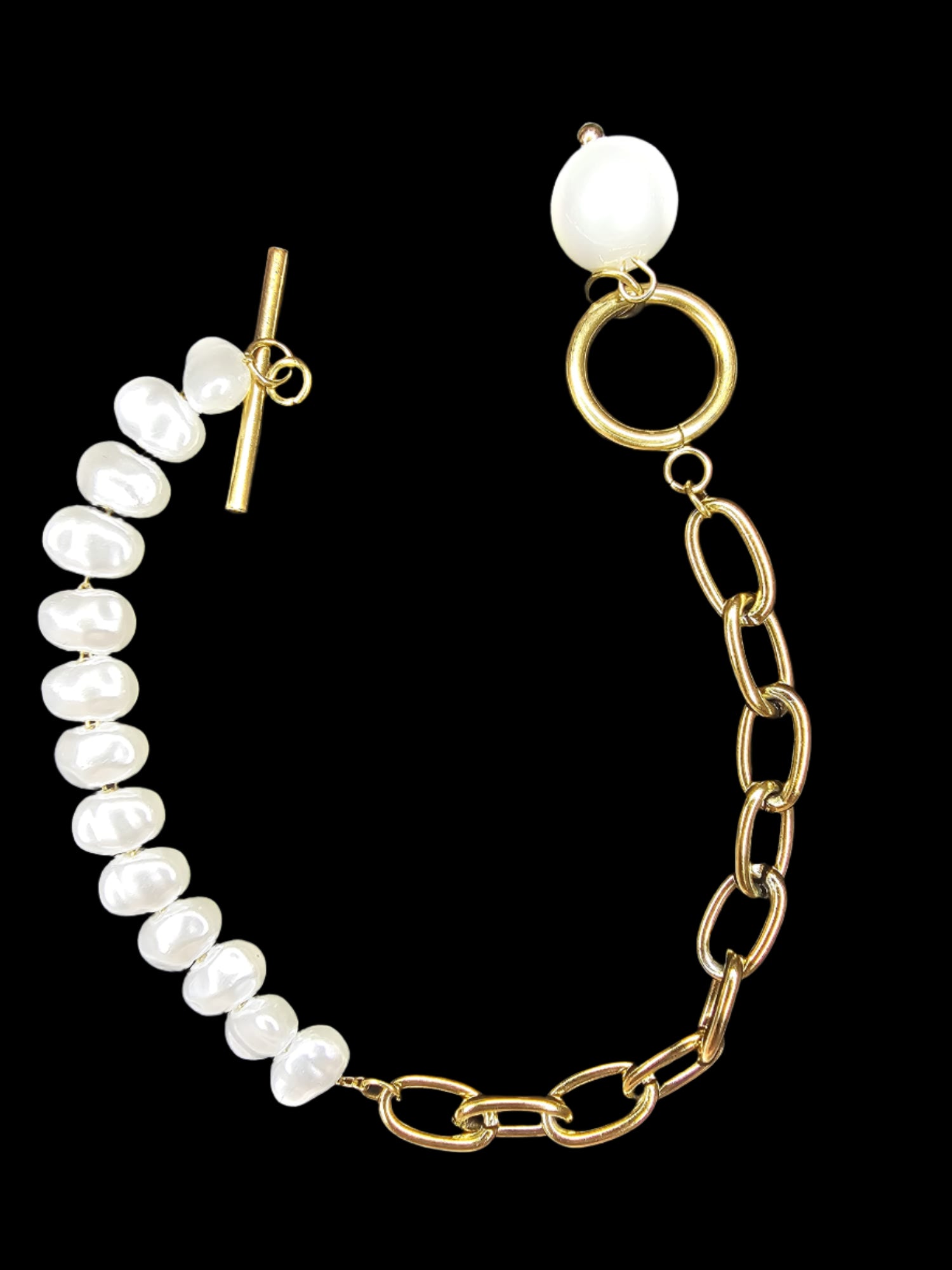 Buckle Pearl Chain Gold