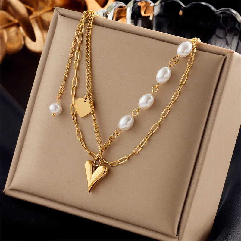 Vintage Style Heart Pendant Necklace
