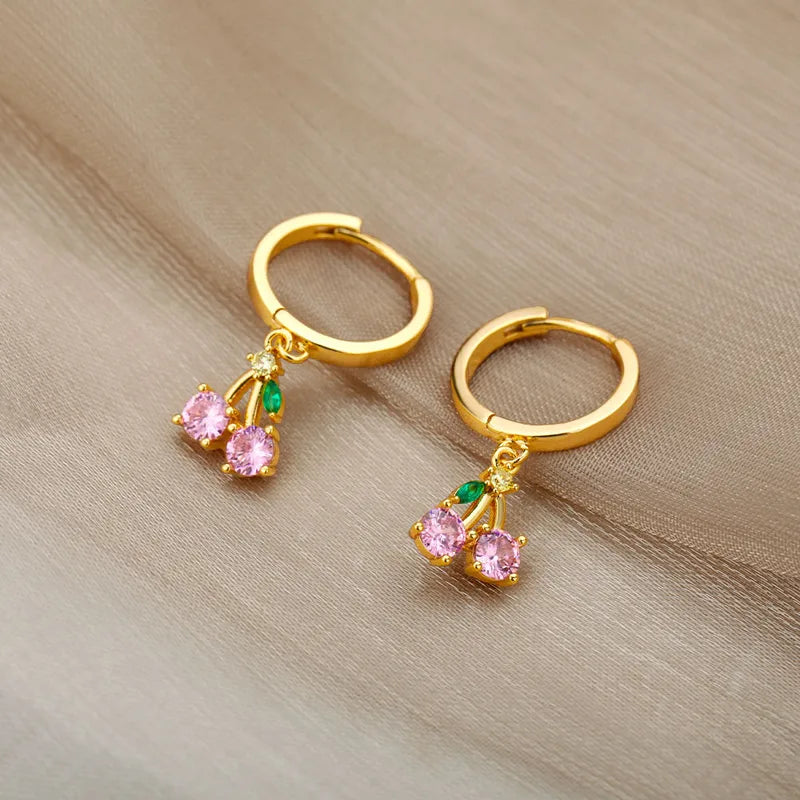 Blush Bloom Hoop Earring