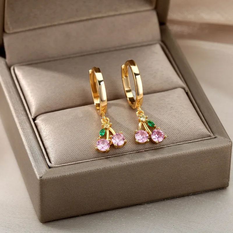 Blush Bloom Hoop Earring