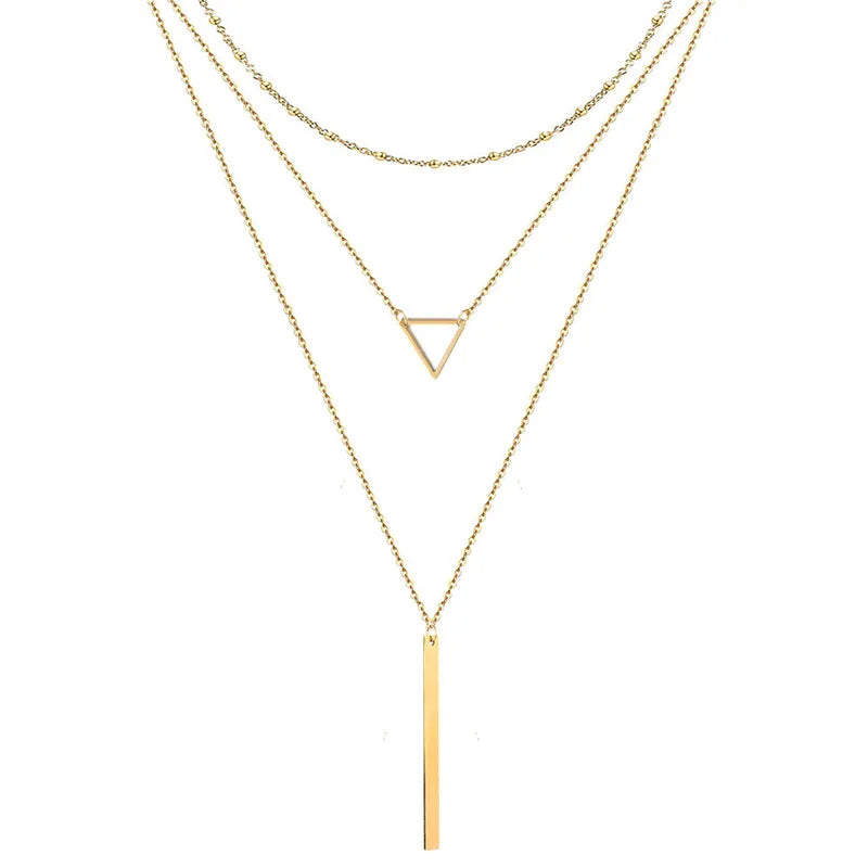 Triangle & Bar Elegance Necklace