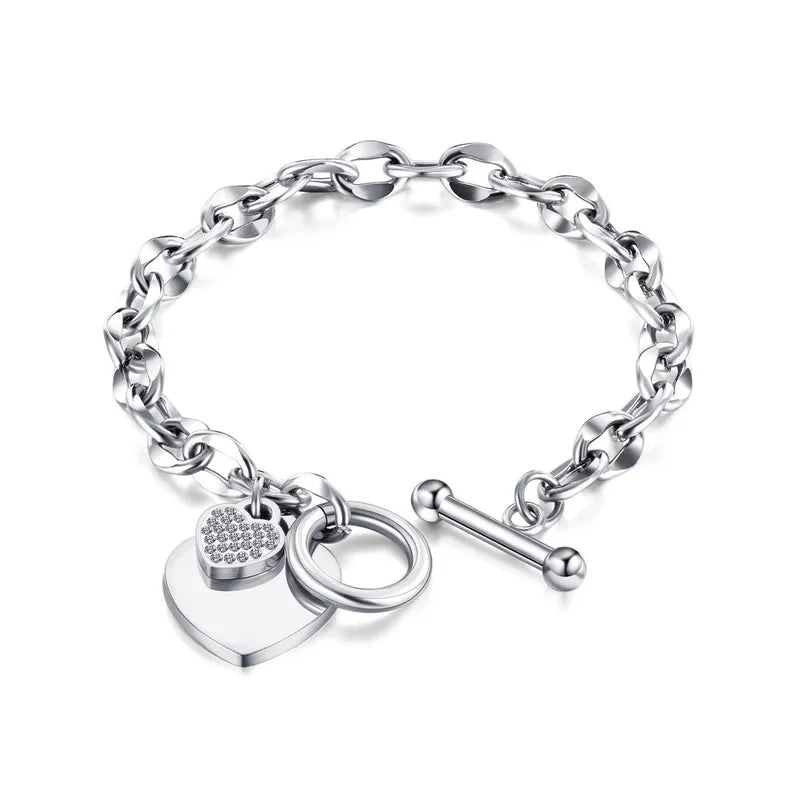 Asymmetrical Heart Bracelet