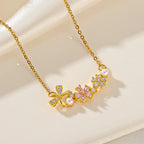 Classic Bow Knot Diamond Pendant Necklace