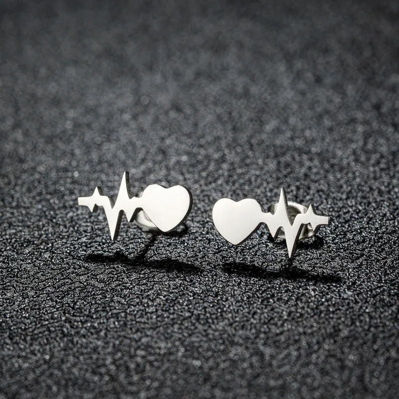 Heart Beat Ear Stud