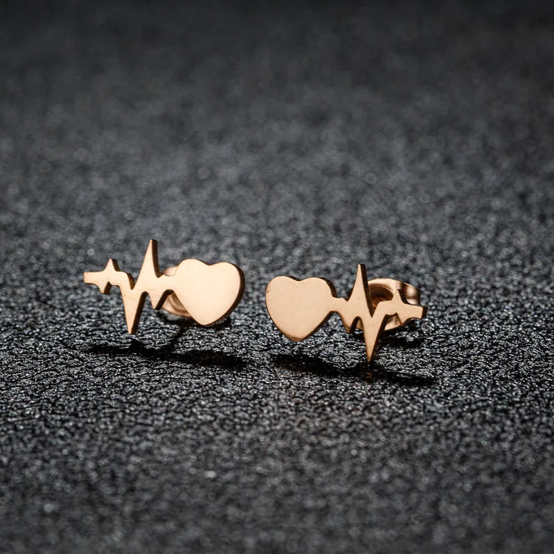 Heart Beat Ear Stud