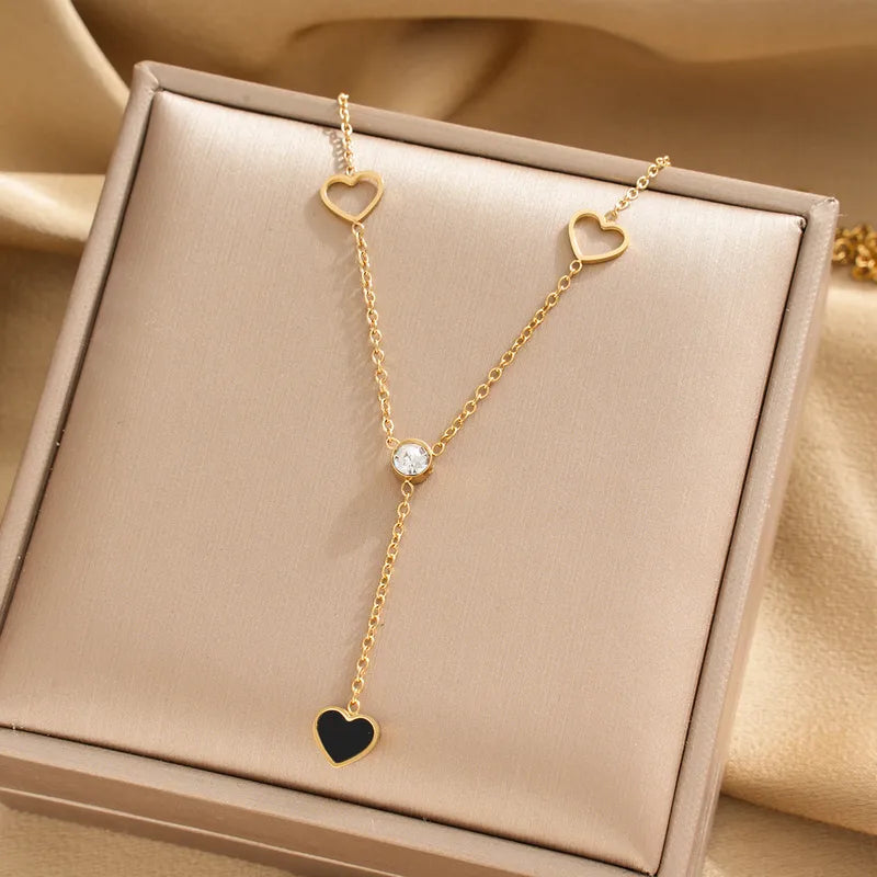 Tassel Heart Pendant Necklace