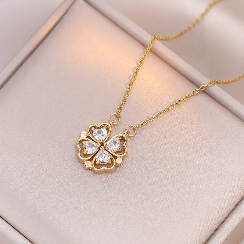 Detachable Four Leaf Clover Necklace