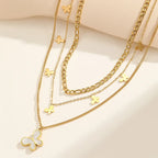 Three Layered Butterfly Necklace