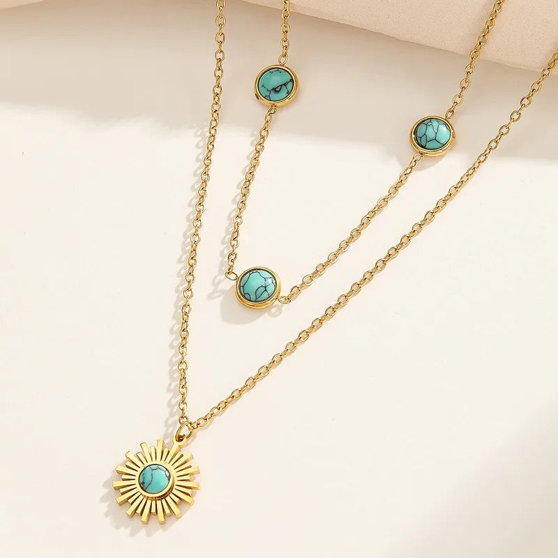 Turquoise Sun Necklace