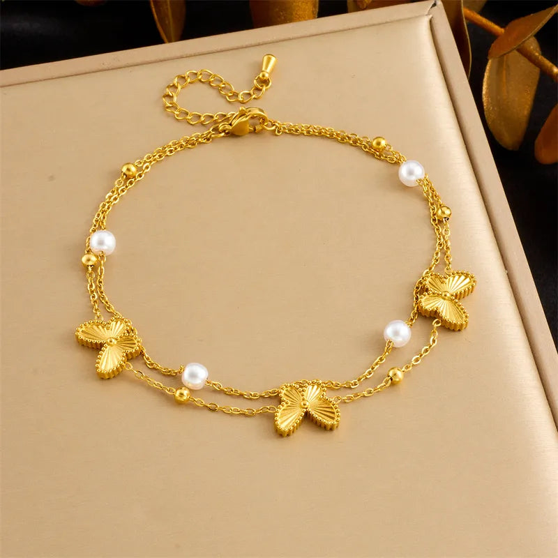 Golden Flutter Anklet