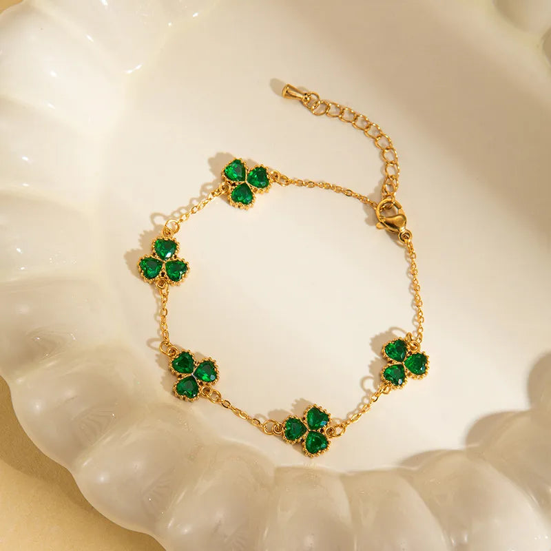 Shamrock Cable Chain Bracelet