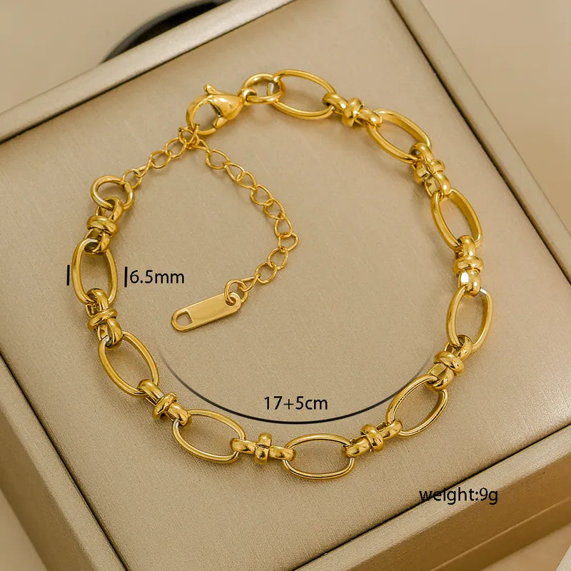 Golden Loop Chain Bracelet