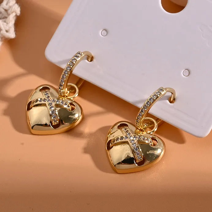 Criss-Cross Heart Earring