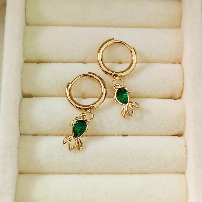 Shiny Water Droplets Back Drop Earring