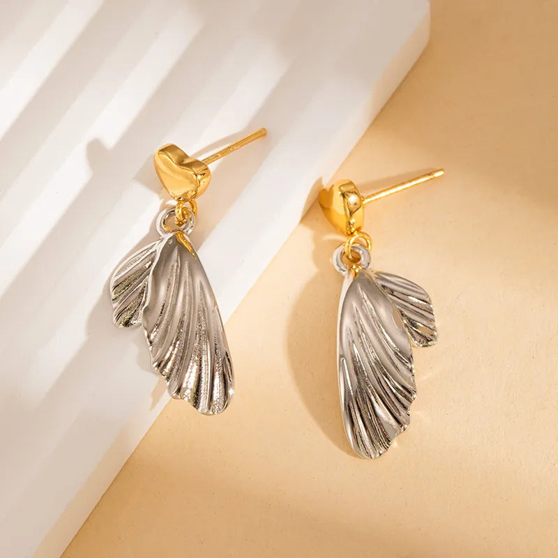 Wings Heart Drop Earring