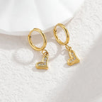 Gilded Heart Sparkle Huggie