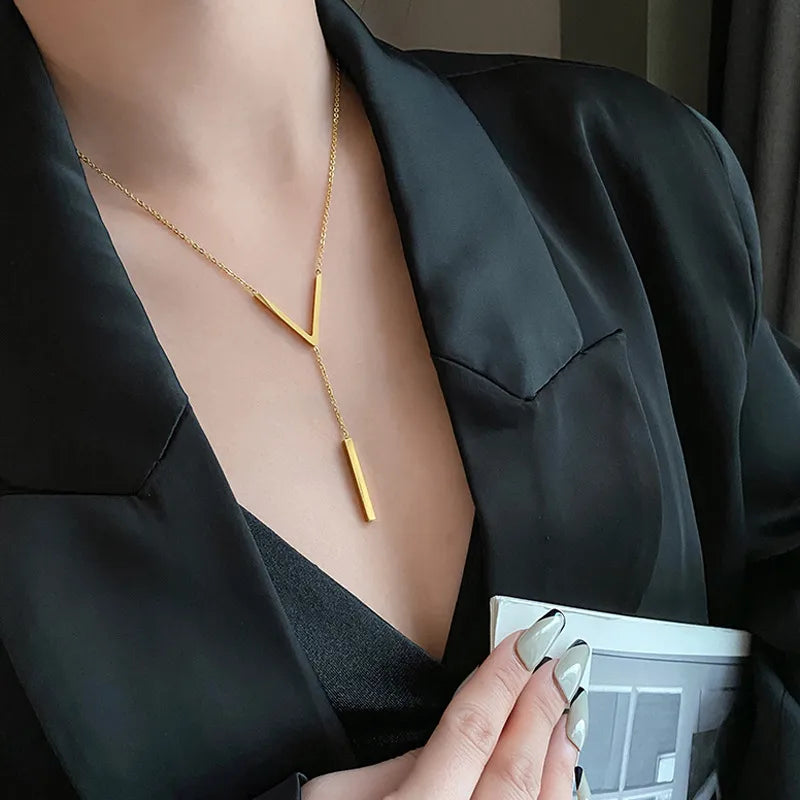 V Drop Necklace