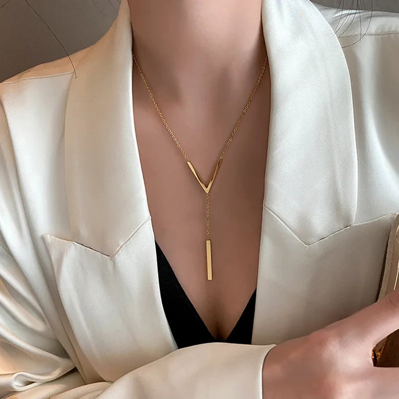V Drop Necklace