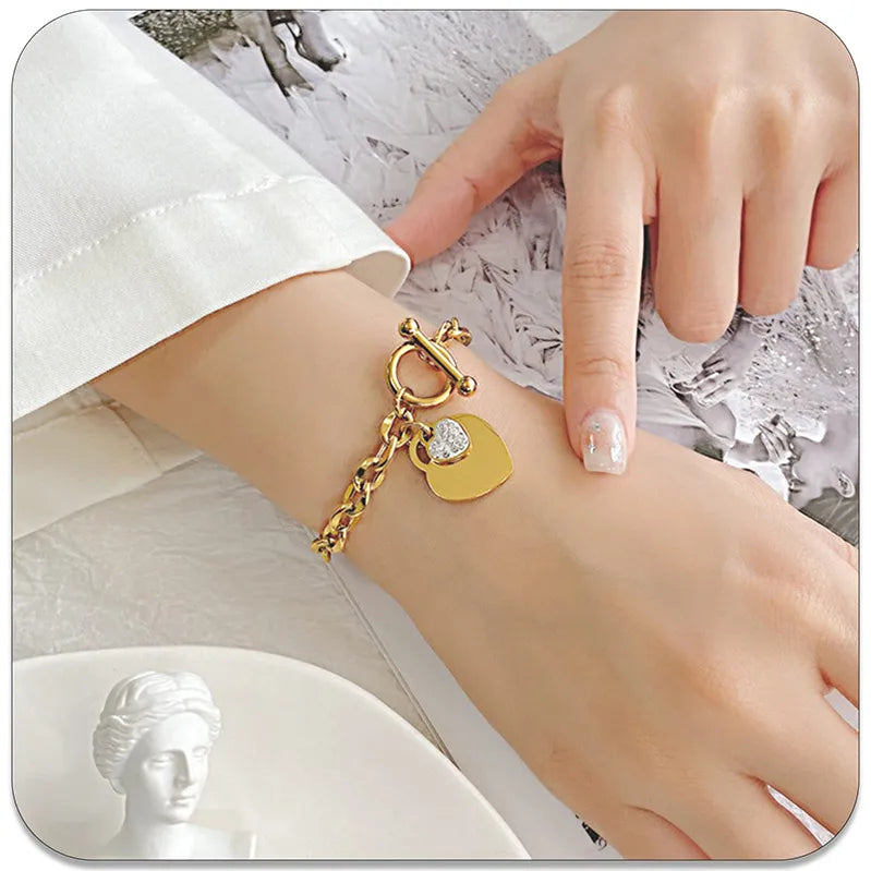 Asymmetrical Heart Bracelet