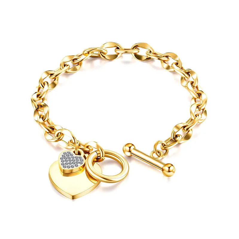 Asymmetrical Heart Bracelet