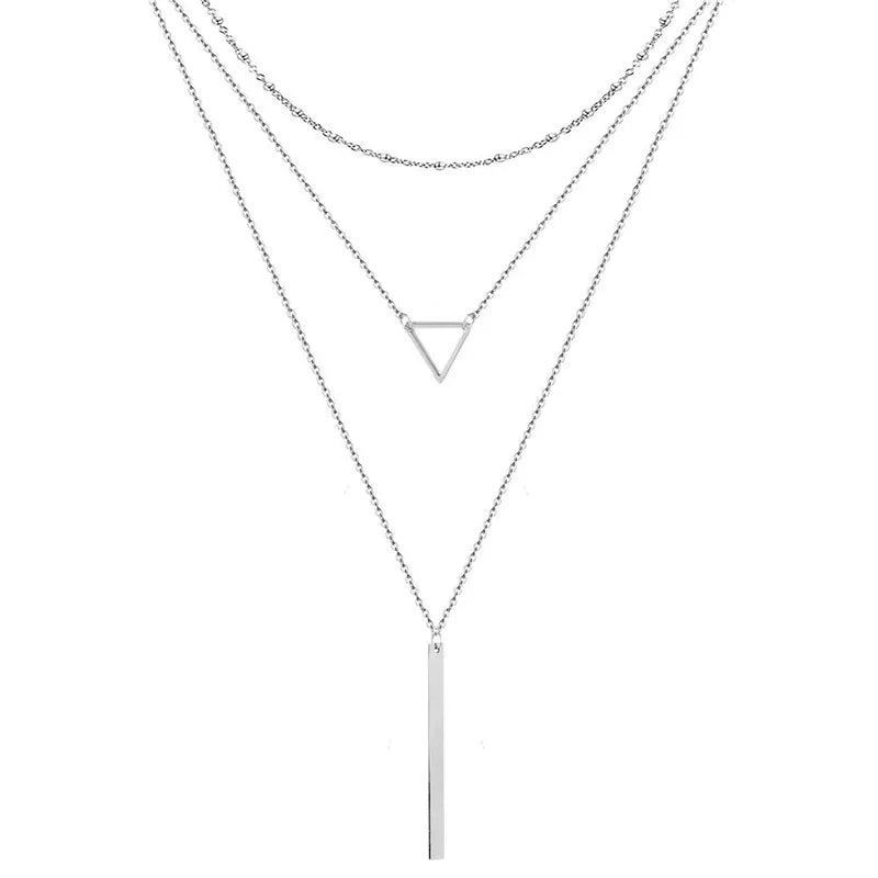 Triangle & Bar Elegance Necklace