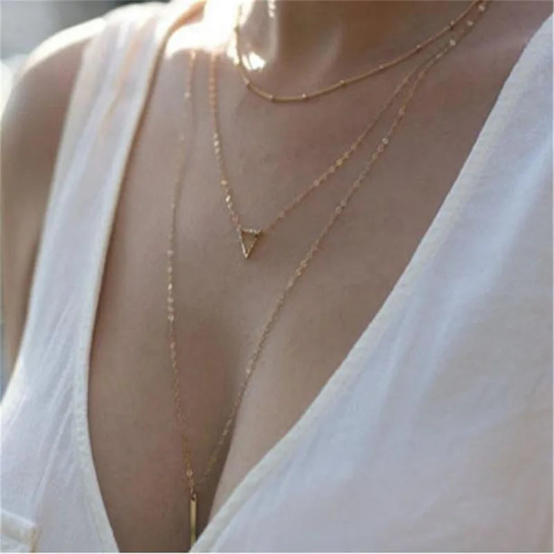 Triangle & Bar Elegance Necklace