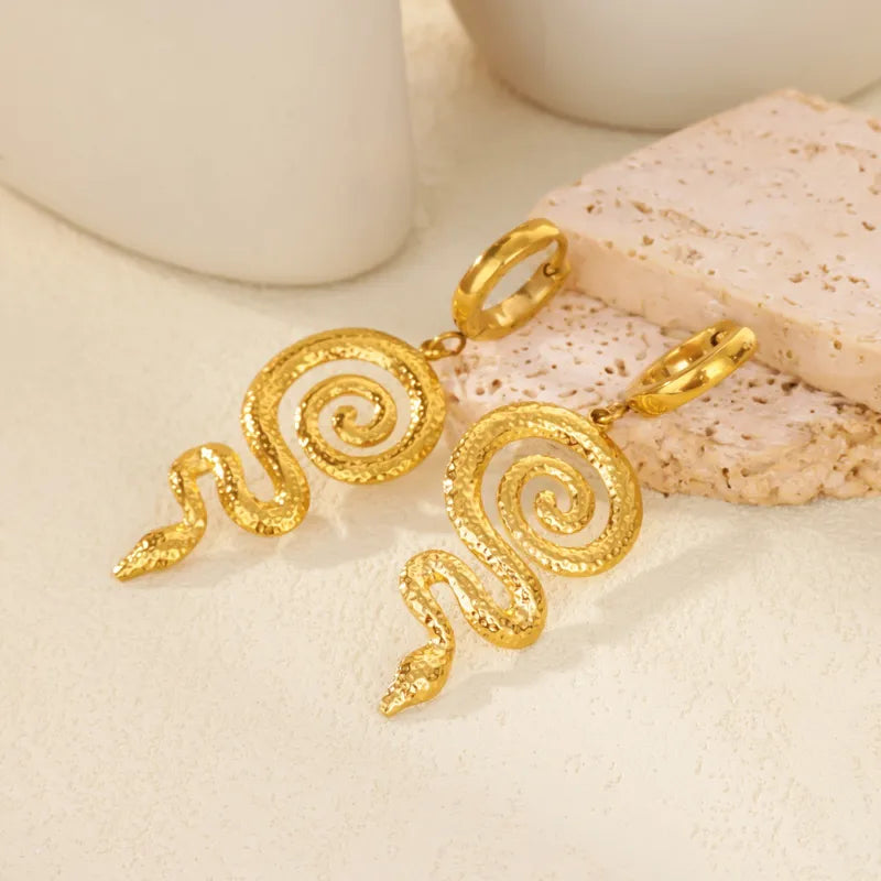 Vintage Snake Pendant Earring