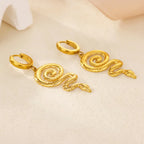 Vintage Snake Pendant Earring