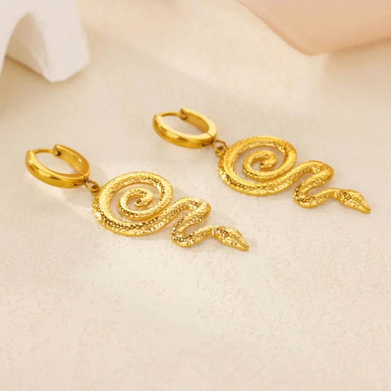 Vintage Snake Pendant Earring