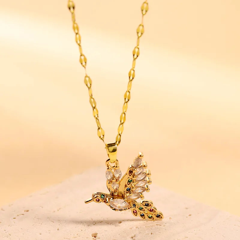 Elegant Bird Pendant Necklace