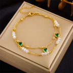 Heart Zircon Anklet